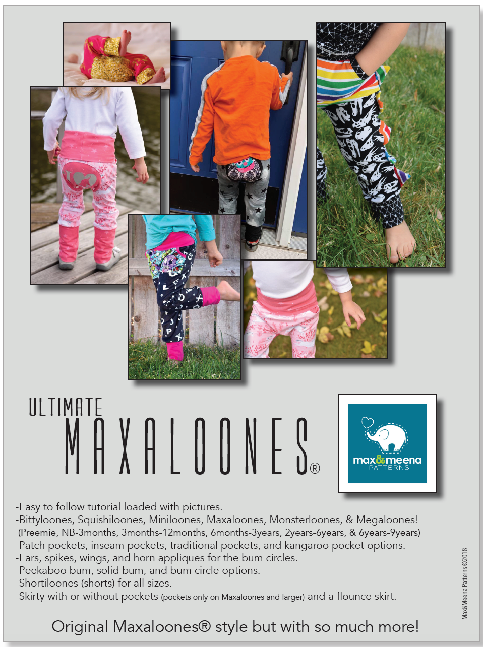 Maxaloones (Ultimate Maxaloones) Sewing PDF Pattern **PROJECTOR/A0 Friendly**